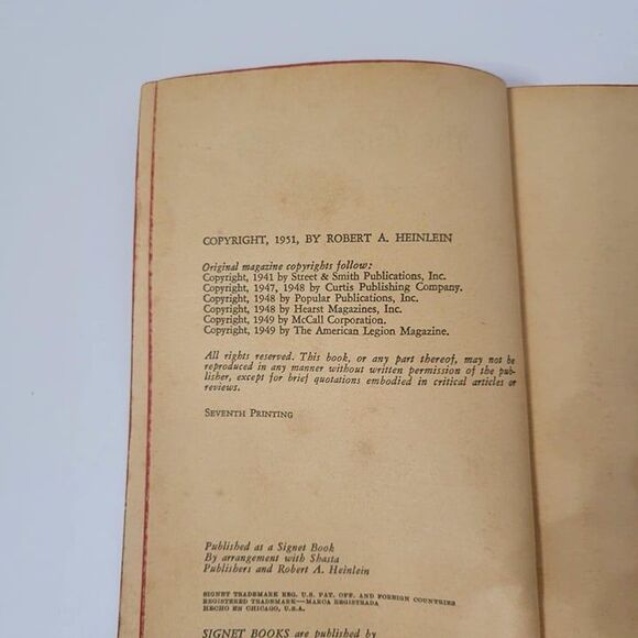 Robert Heinlein Lot of 2 Vtg PB Space Cadet 1948 + The Green Hills of Earth 1951 - Picture 3 of 9